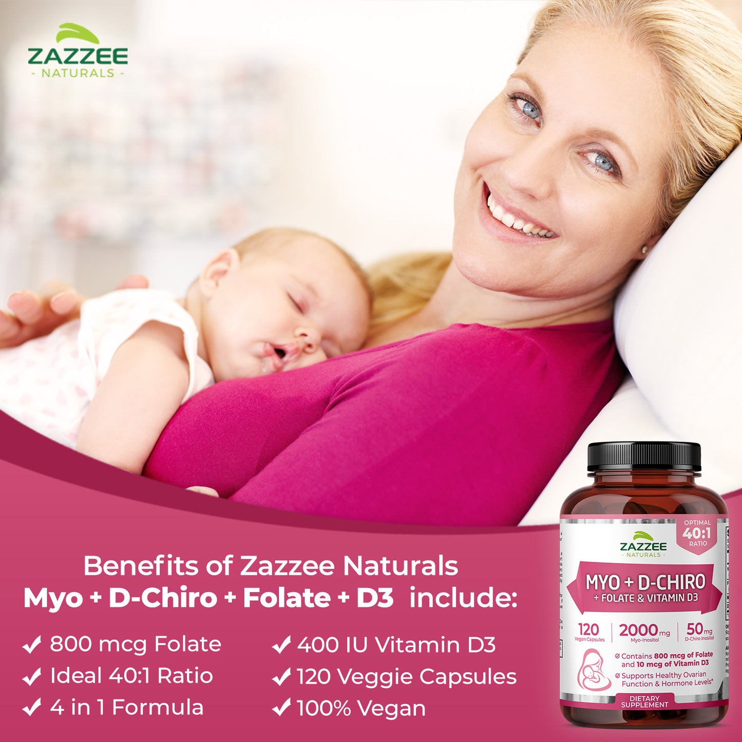 Myo-Inositol + D-Chiro + Folate + D3