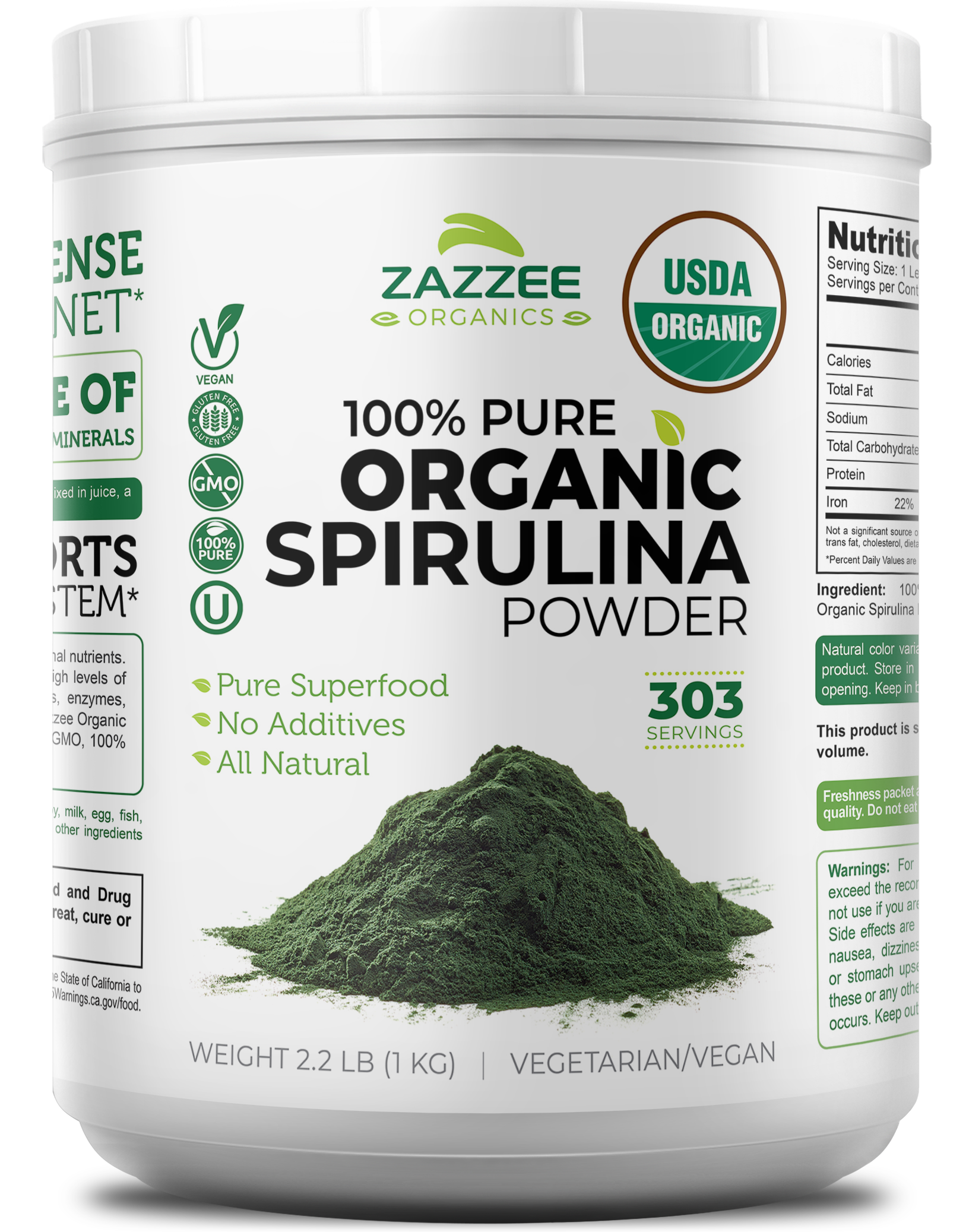 spirulina plant fertilizer Organic Spirulina Powder – Zazzee Naturals