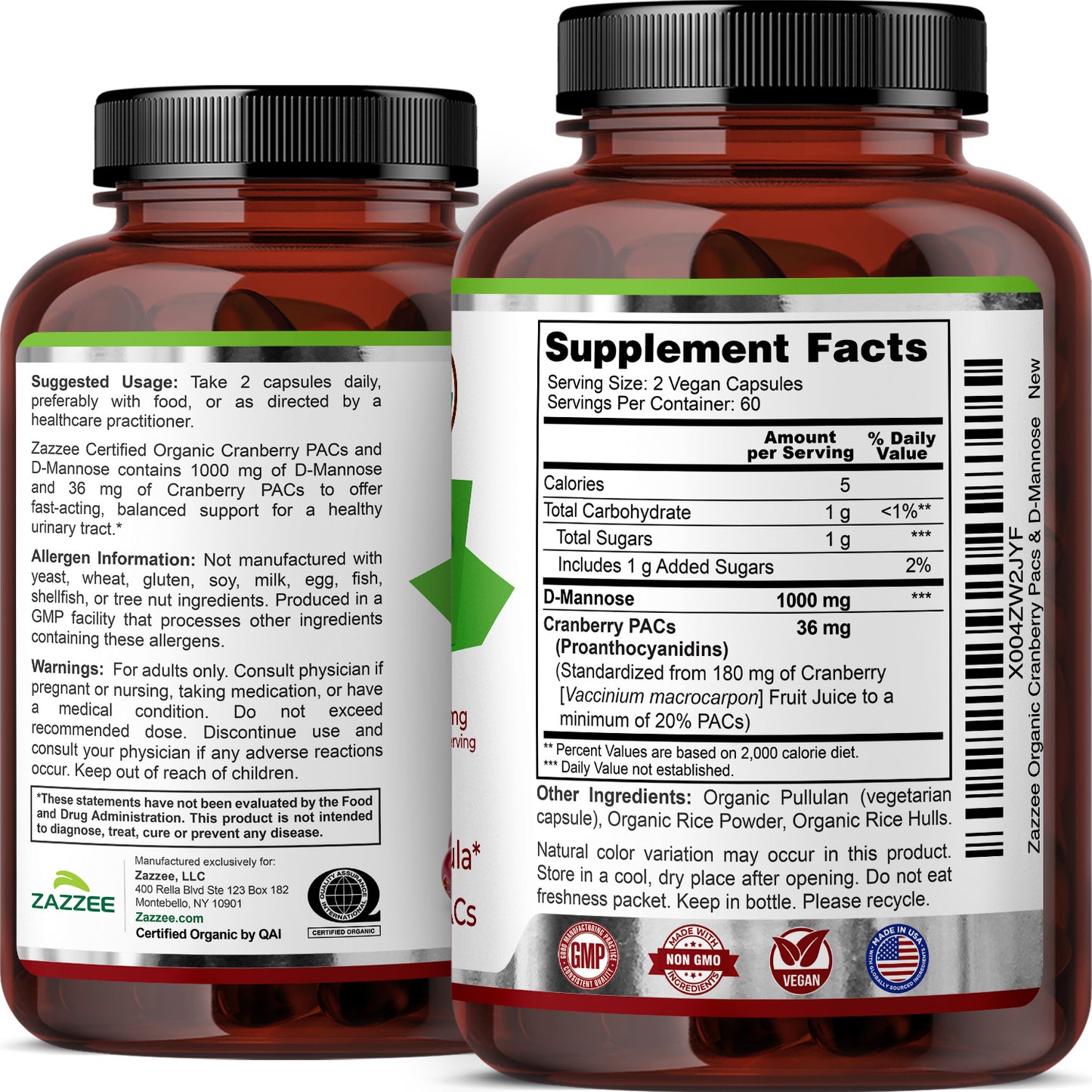 Organic Cranberry PACs & D-Mannose