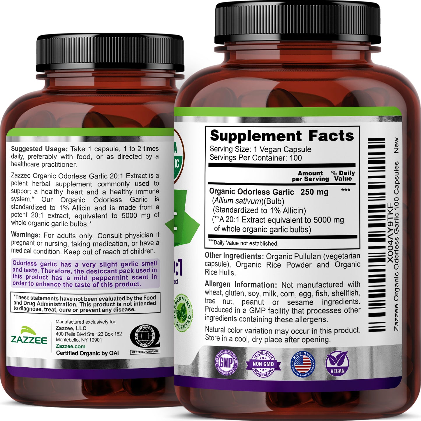 Organic Odorless Garlic
