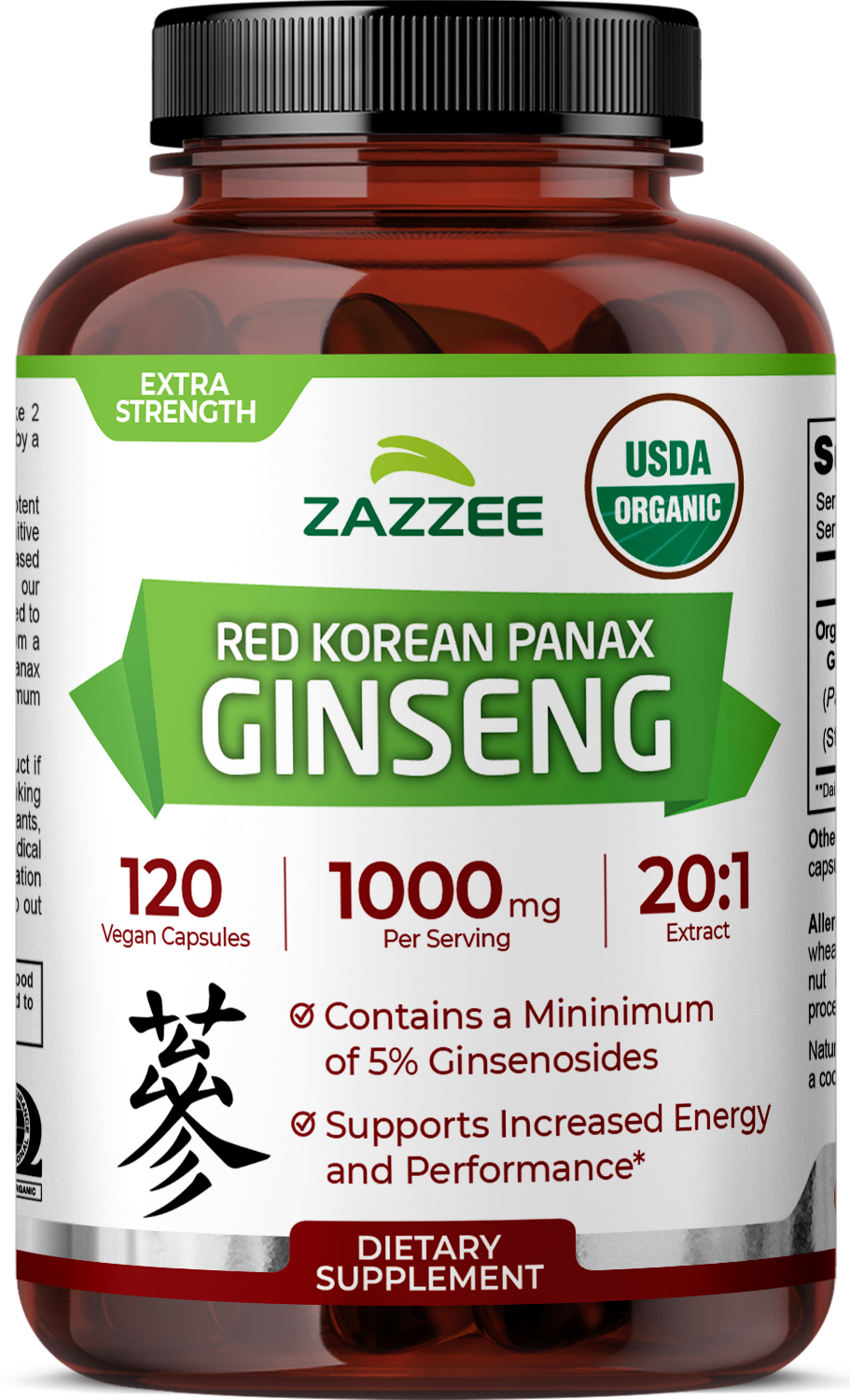 Organic Red Korean Panax Ginseng – Zazzee Naturals