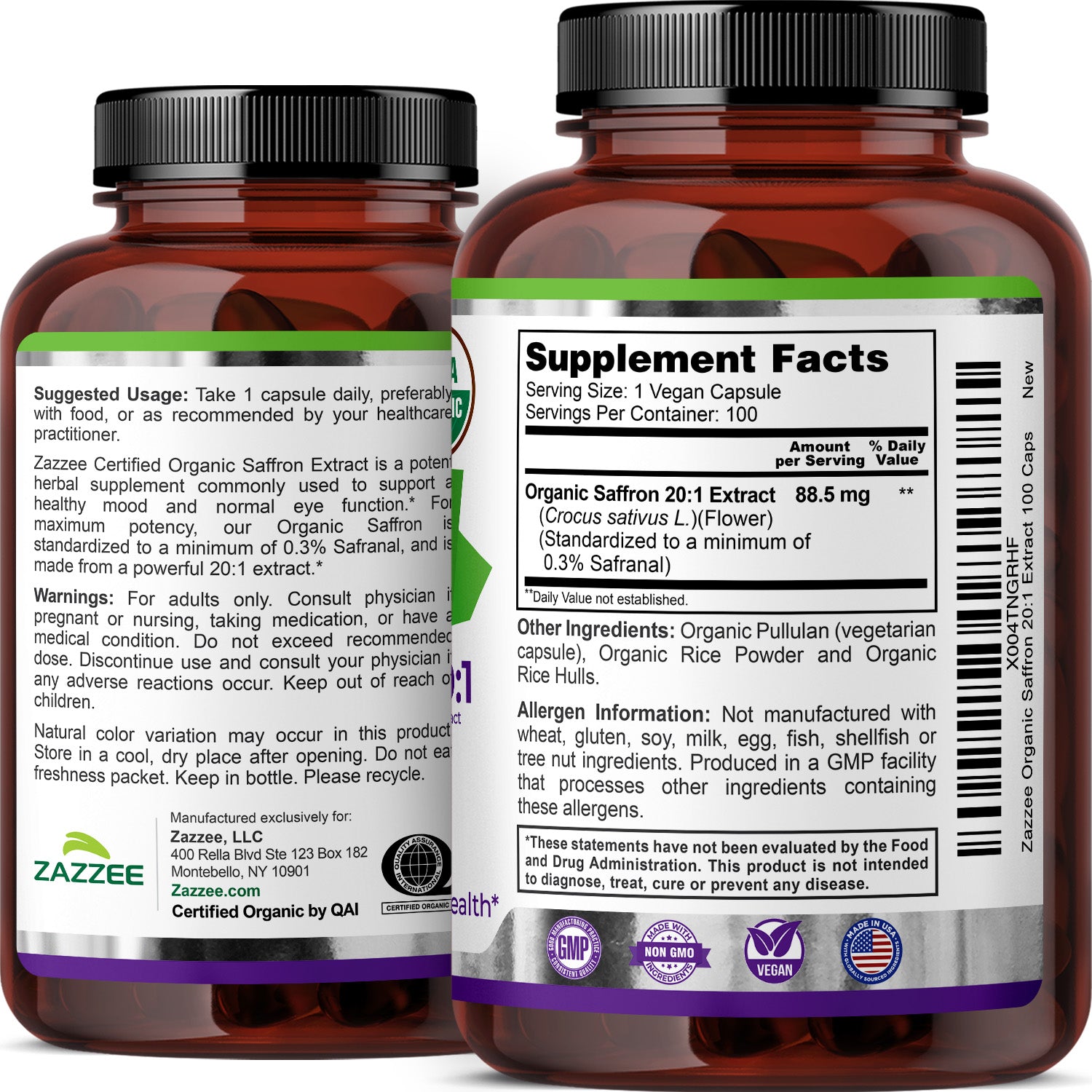 Organic Saffron Extract – Zazzee Naturals