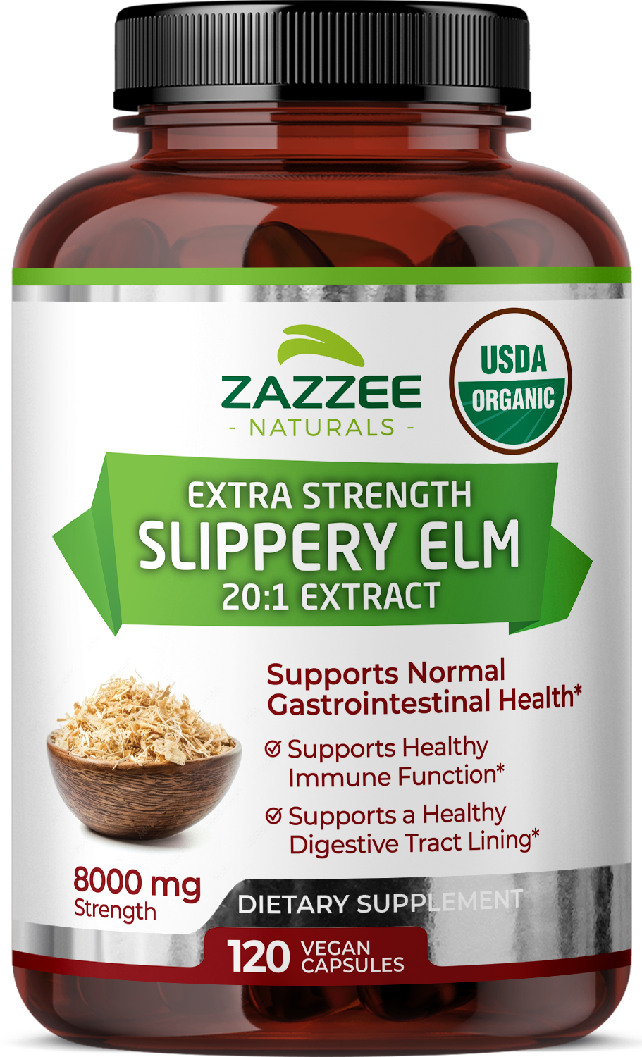 Organic Slippery Elm Bark – Zazzee Naturals