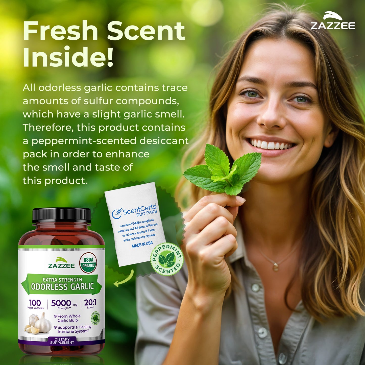 Organic Odorless Garlic