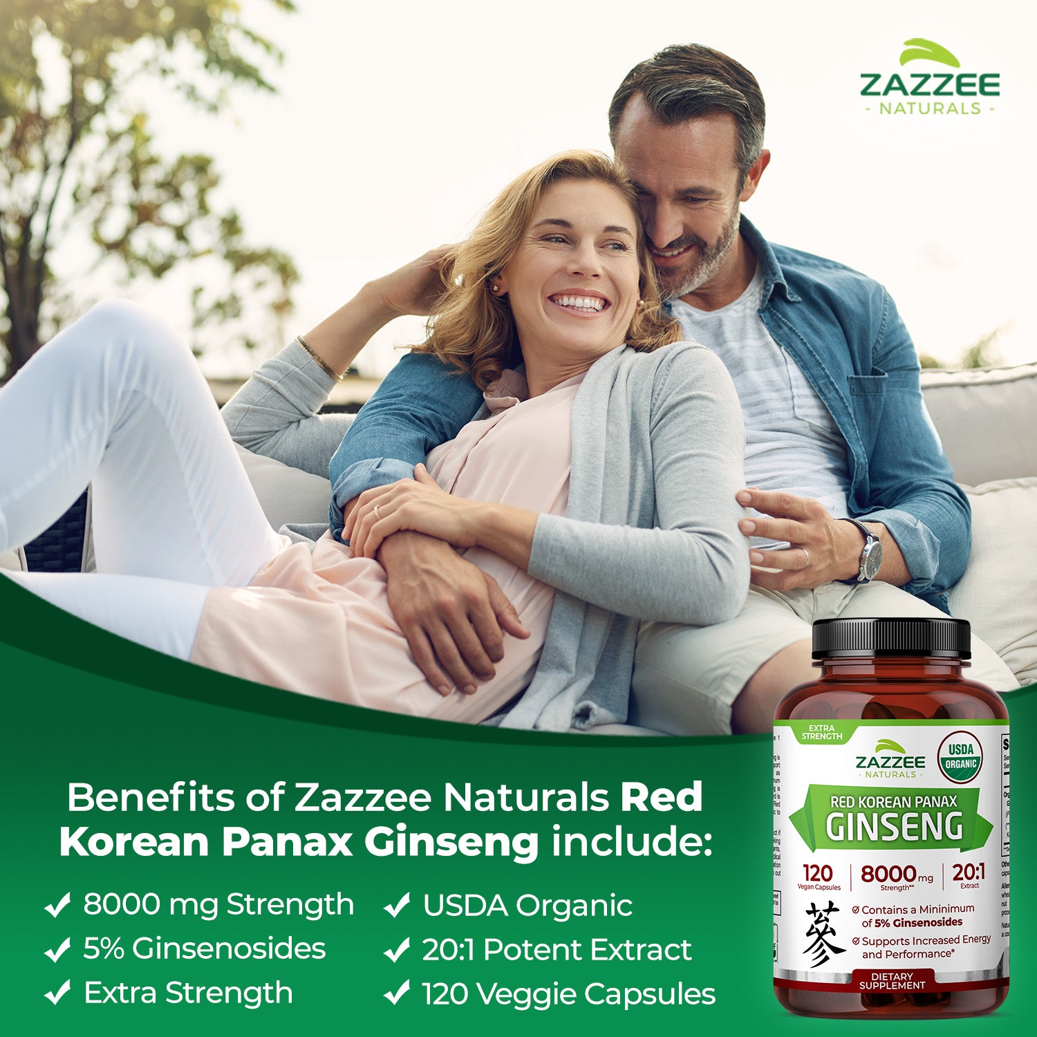 Organic Red Korean Panax Ginseng – Zazzee Naturals