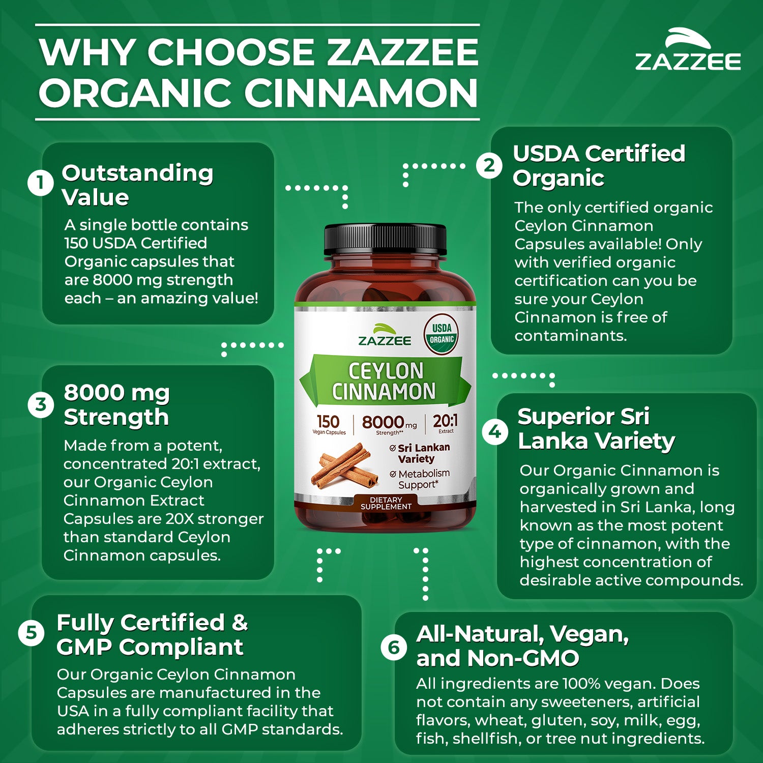 Organic Ceylon Cinnamon Extract – Zazzee Naturals