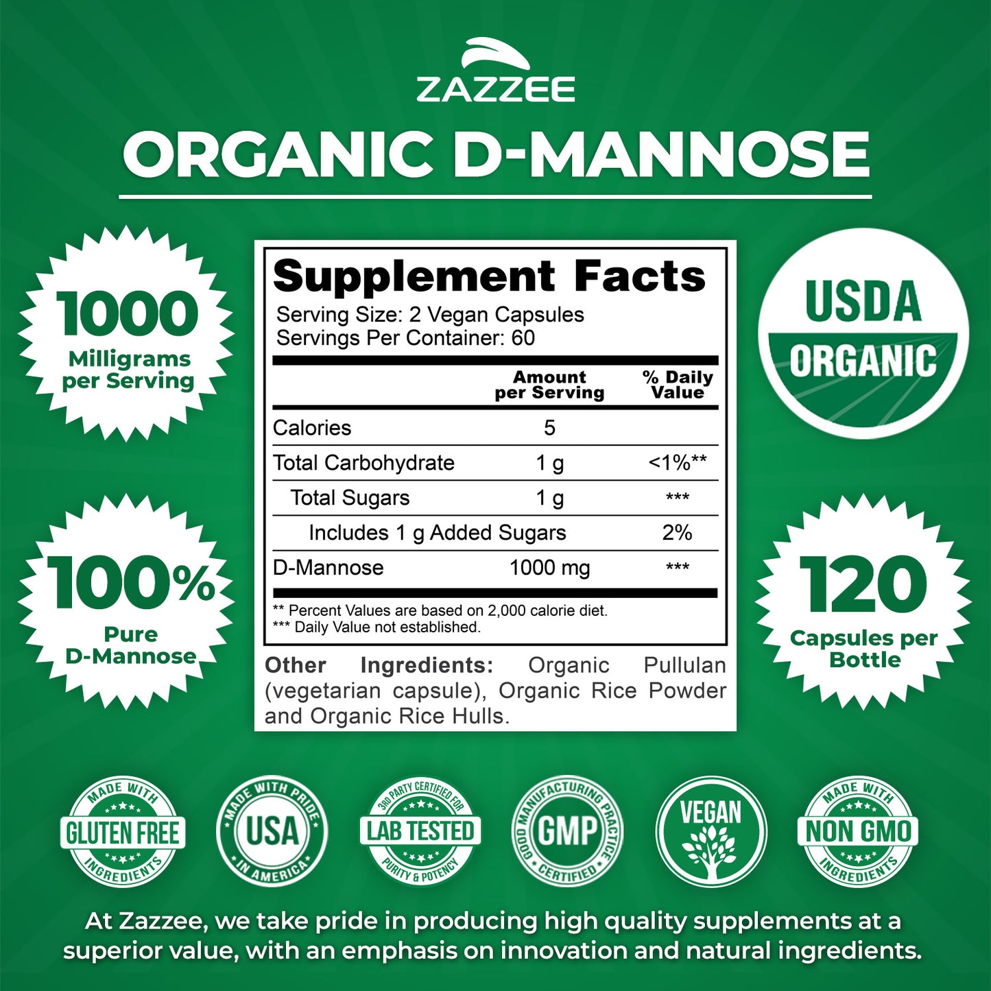Organic D-Mannose Capsules