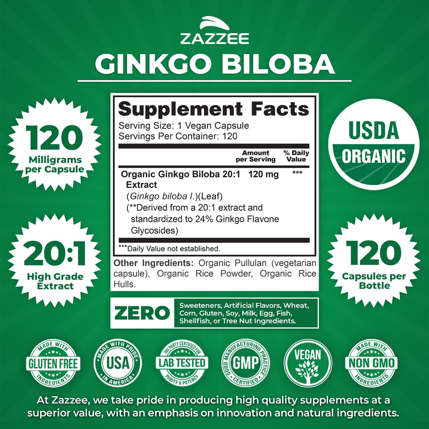 Organic Ginkgo Biloba Extract