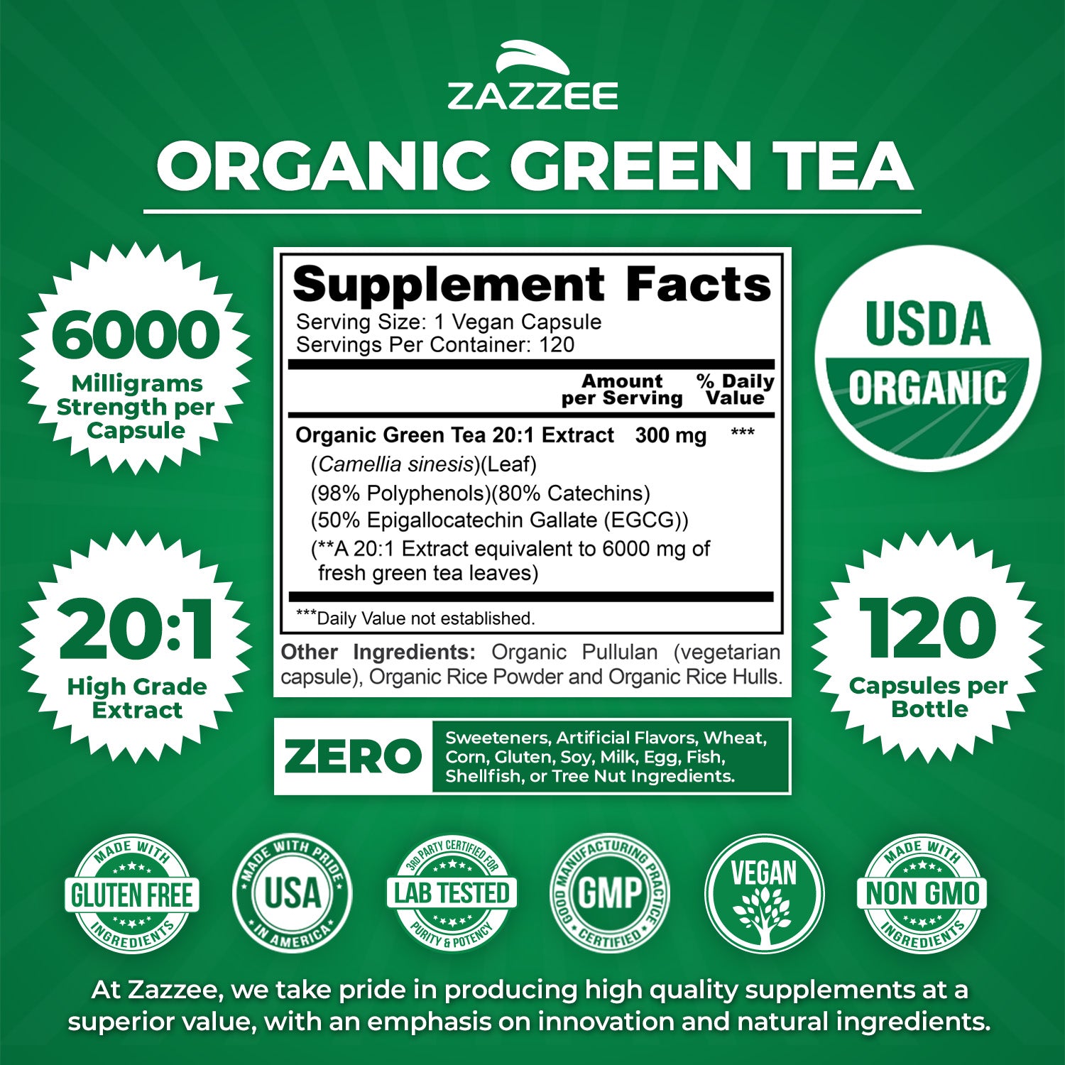 Organic Green Tea Extract – Zazzee Naturals