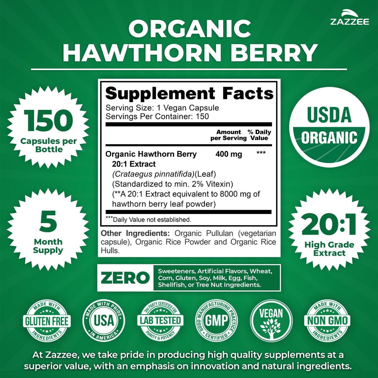 Organic Hawthorn Berry Extract