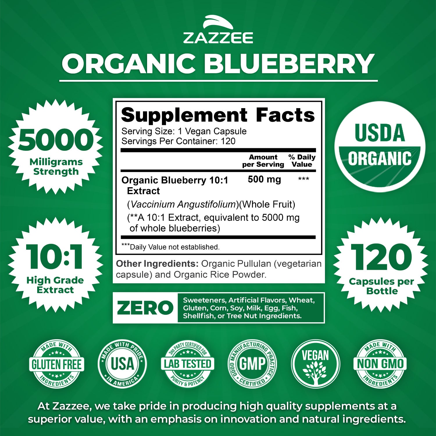 Organic Blueberry Extract – Zazzee Naturals