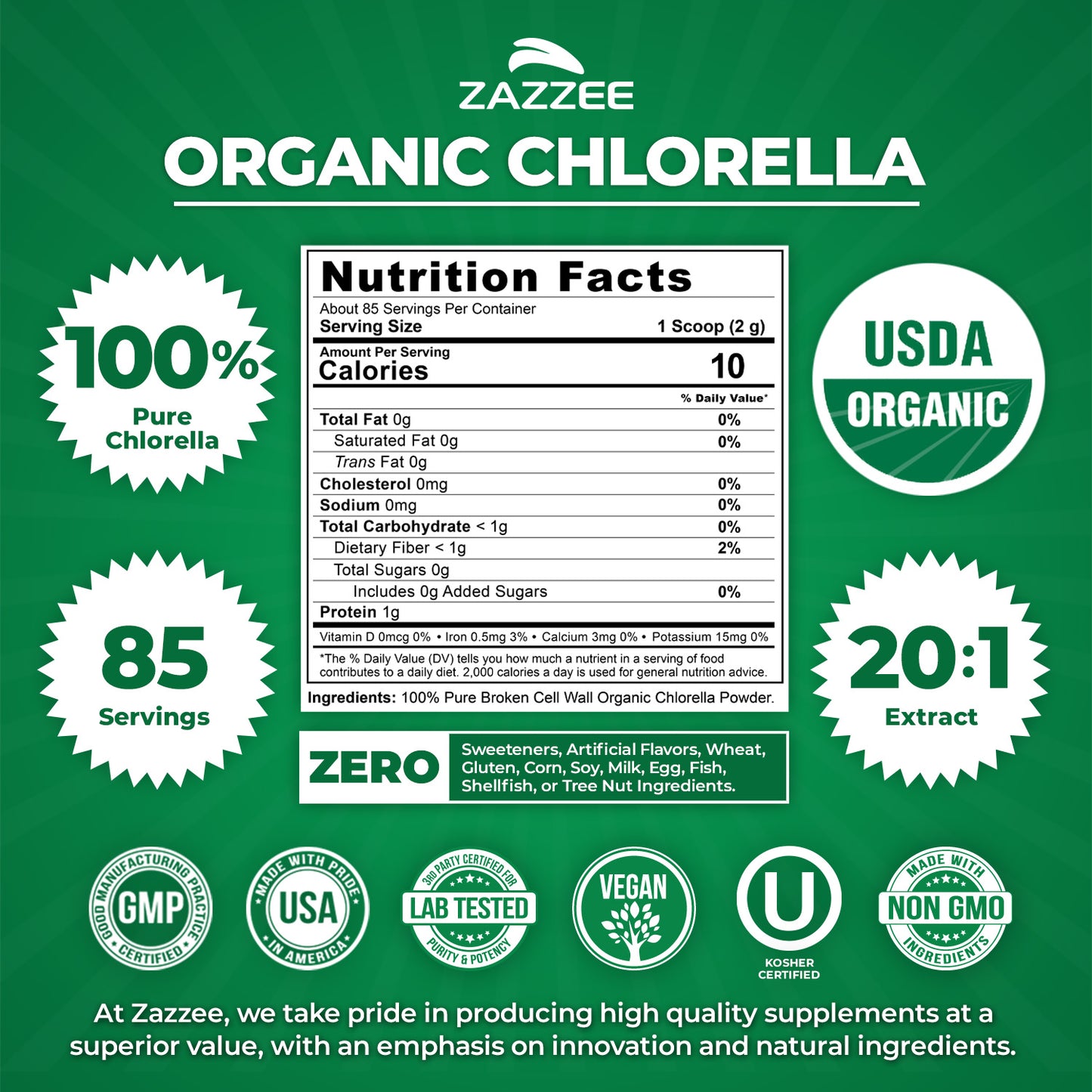 Organic Chlorella Powder