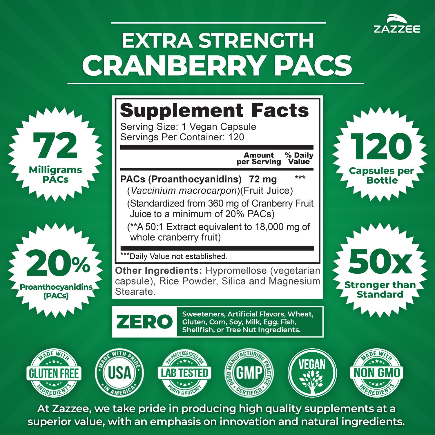 Cranberry PACs – Zazzee Naturals