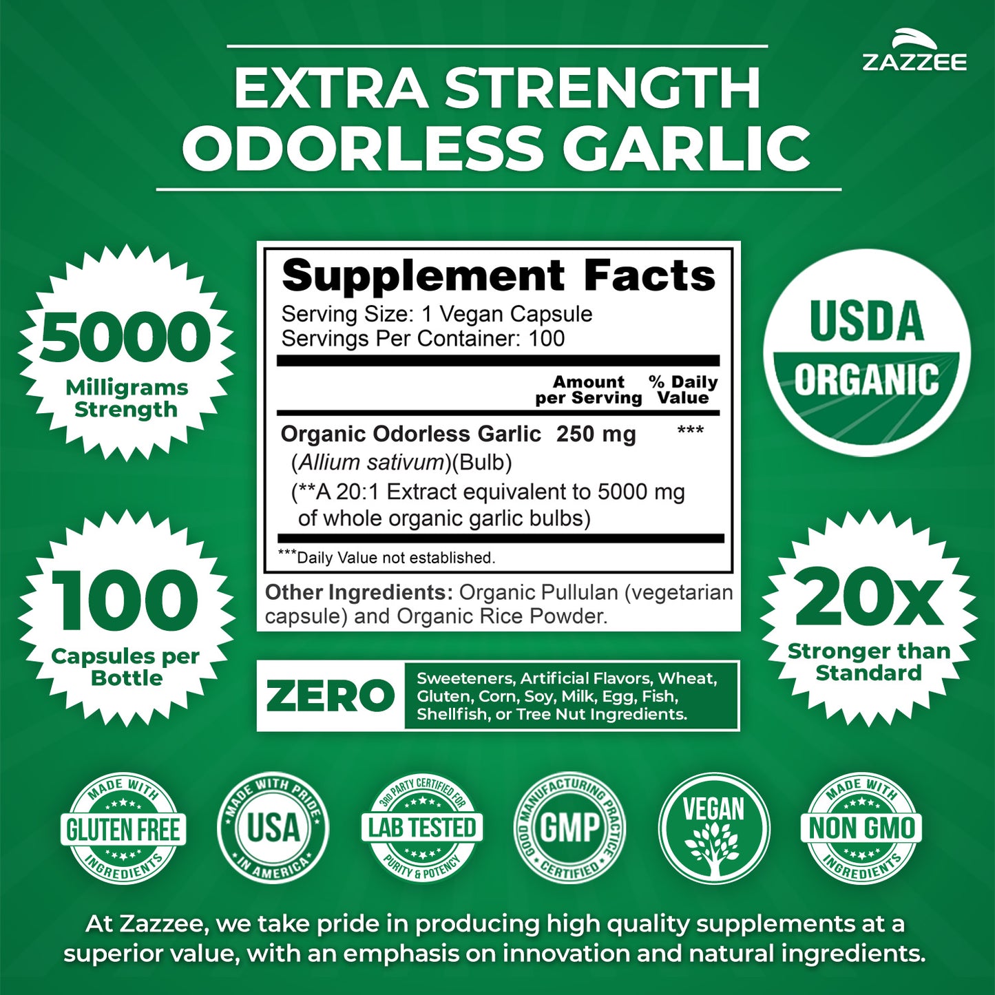 Organic Odorless Garlic