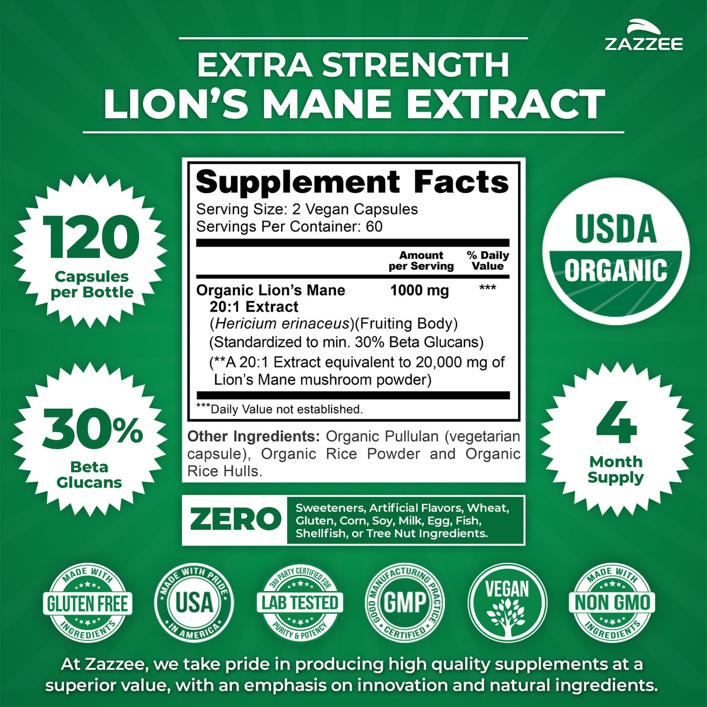 Organic Lion's Mane