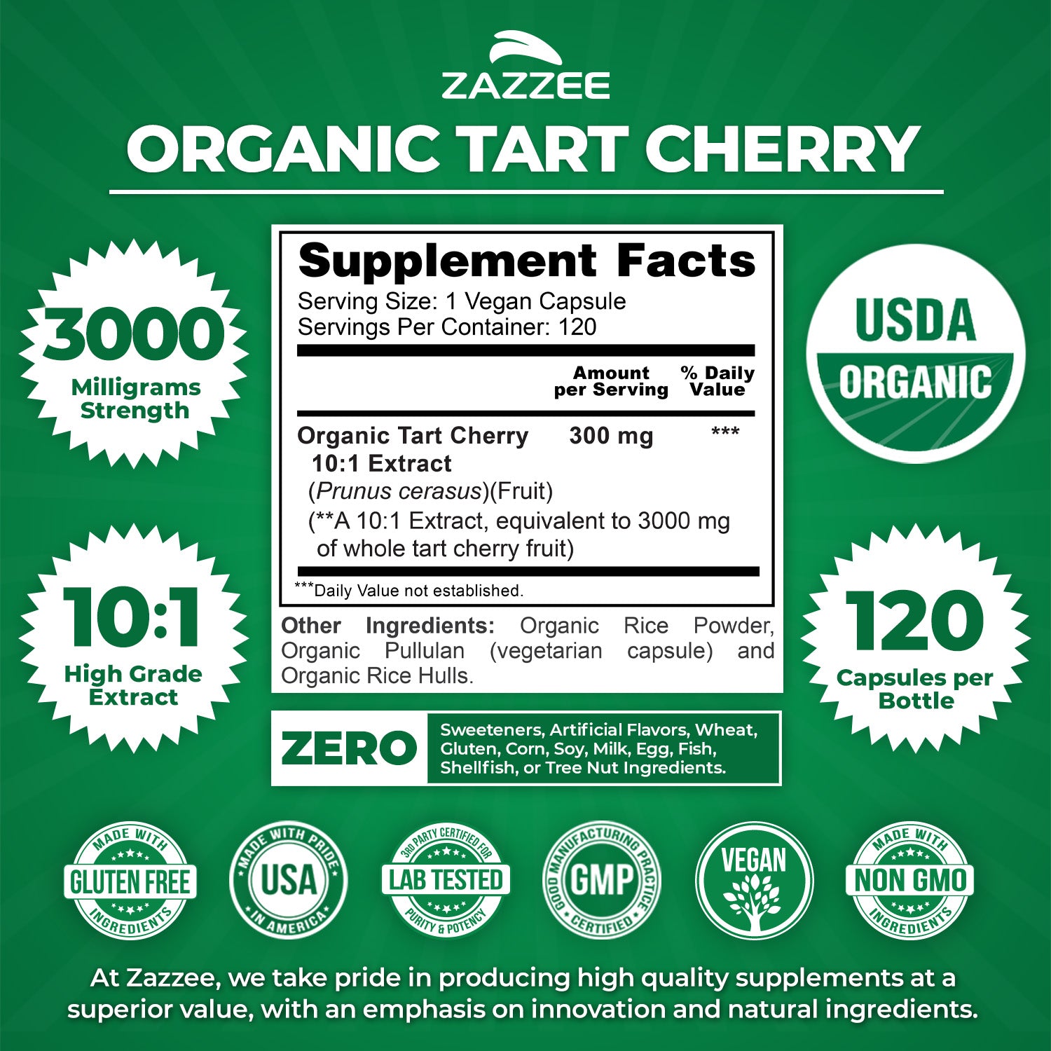 Organic Tart Cherry – Zazzee Naturals