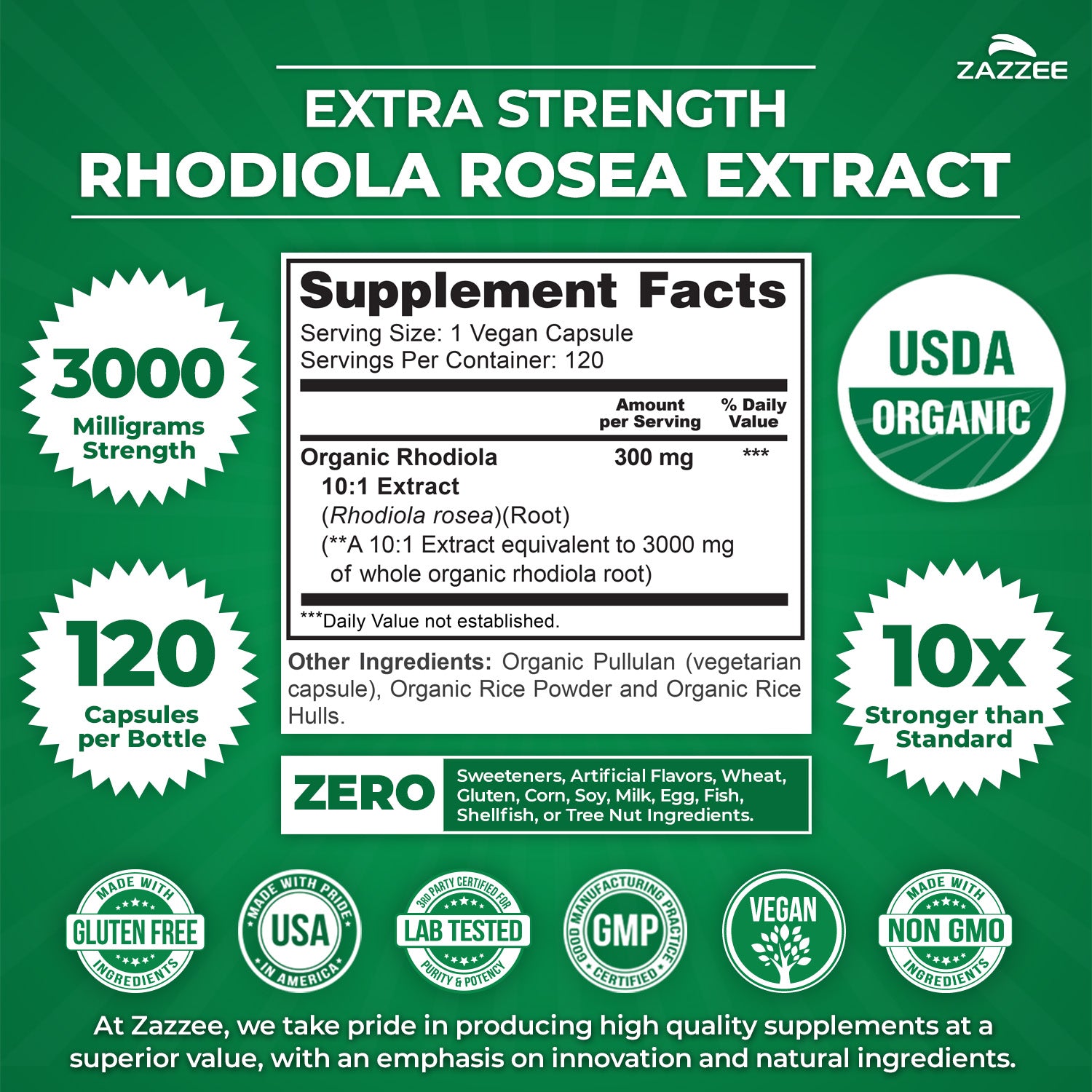 Organic Rhodiola – Zazzee Naturals